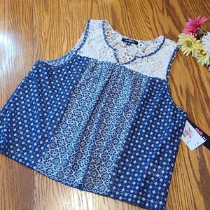 Ransom NWT Sleeveless Lacey Blouse - Girl's Medium